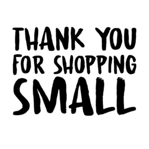 Small Business Stamp - Thank you for shopping small - 50 x 35 mm.