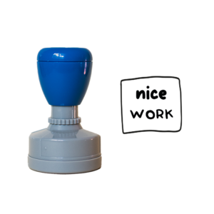 teacher stamps nice work